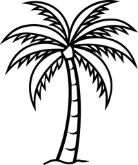 Palm Tree silhouette Vector Illustration