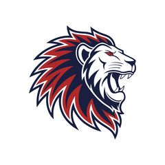 Creative lion mascot icon clip art lion vector lion logo design