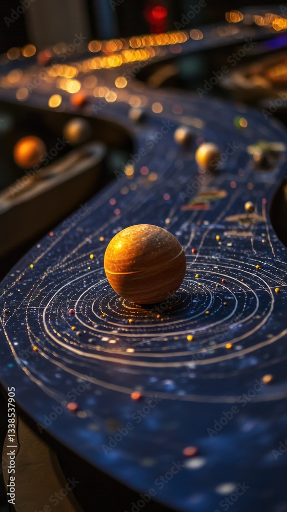 Poster a 3d model of the planets and their relative positions in our solar system, great for educational pu
