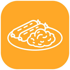 Bangers and Mash Vector Icon