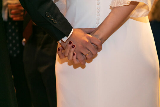 boda, mano, agiotaje, novia, par, novio, mujer, anillas, amor, apret&oacute;n de manos, ceremonia, junto, digno, casado, participaci&oacute;n
