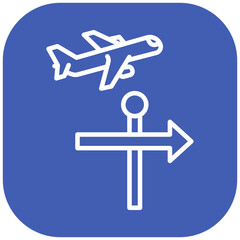 Fototapeta premium Departure Point Vector Icon