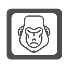 chimpanzee icon vector illustration