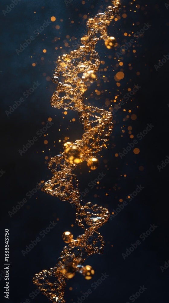 Poster a flowing stream with bubbles rising to the surface, great for use in environmental or nature-themed