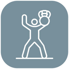 Kettlebell Swing Vector Icon