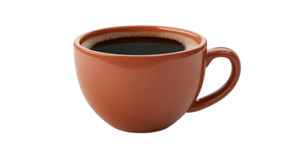 3D coffee cup icon, warm beverage concept, cozy and inviting, Transparent Background PNG