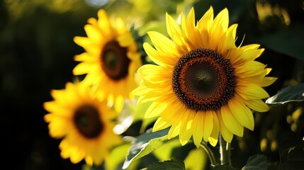 Obraz premium Radiant Sunflowers: Nature's Golden Beauties