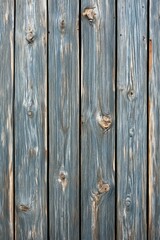 Fototapeta premium Rustic weathered wooden planks with blue gray paint and natural wood grain texture creating a vintage backdrop