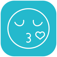 Face Blowing a Kiss Vector Icon