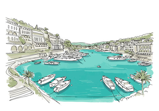 Line Drawing Riviera