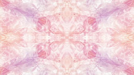 Gentle Abstract Pattern in Soft Pastel Colors with Symmetrical Design and Ethereal Quality