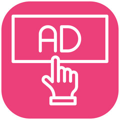 Obraz premium Ad Clicks Vector Icon