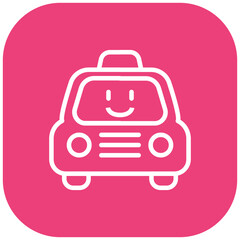 Kid-Friendly Taxi Vector Icon