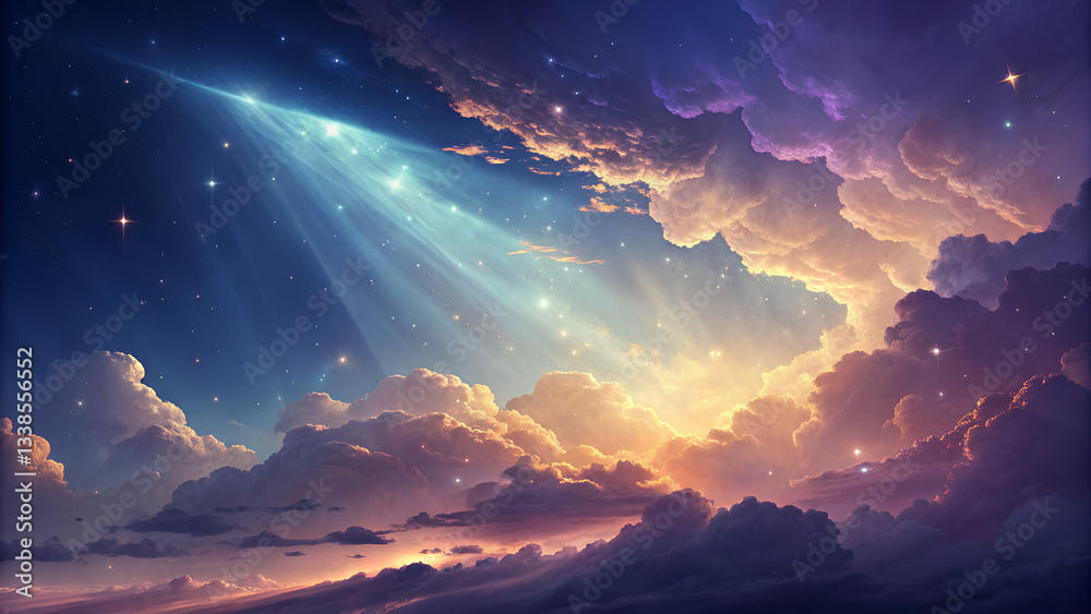 Wall mural Celestial Glow lighting Sky Abstract Background