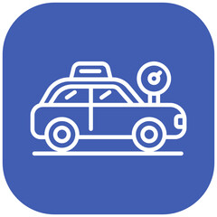 Short Distance Taxi Vector Icon