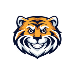 Obraz premium wild tiger mascot logo icon vector clip art design