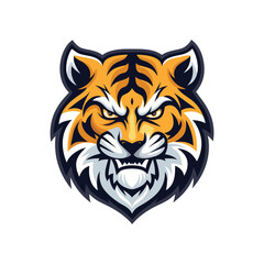 wild tiger mascot logo icon vector clip art design