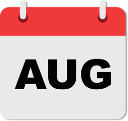 August calendar icon. vector illustration