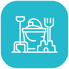 Sandcastle Tools Vector Icon