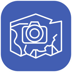 Media Coverage Map Vector Icon