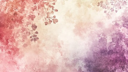 Soft Pastel Watercolor Floral Background Texture