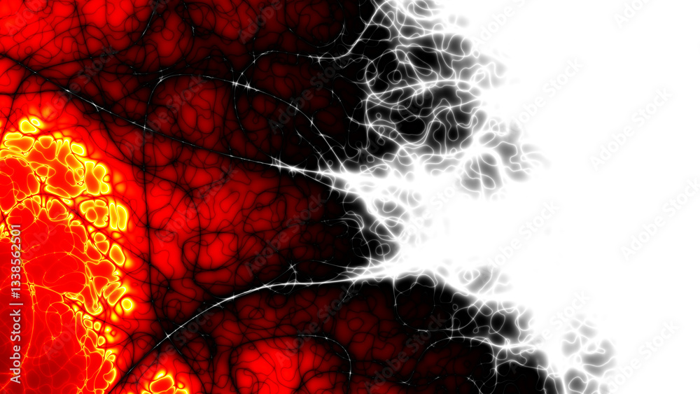 Poster red futuristic technology background with organic motion. energy overlay lines background