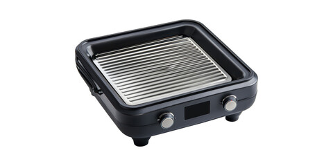 Fototapeta premium Electric Indoor Grill With Temperature Control. Versatile Cooking Appliance For Home Kitchens Isolated On Transparent Background