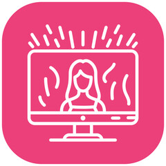 Obraz premium Virtual Party Icon
