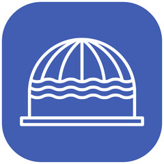 Aqua Dome Vector Icon
