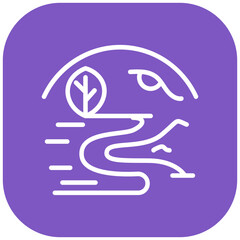 Obraz premium Lazy River Vector Icon