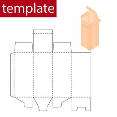 Retail Box Box with Die Cut Template