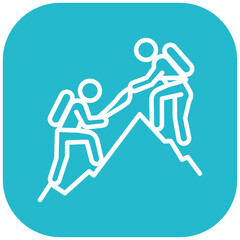 Climbing Partner Vector Icon