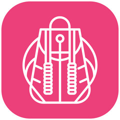 Climbing Rope Bag Vector Icon