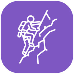 Crack Climbing Vector Icon