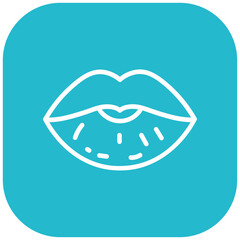 Lip Swelling Vector Icon