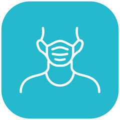 Fototapeta premium Respiratory Distress Vector Icon