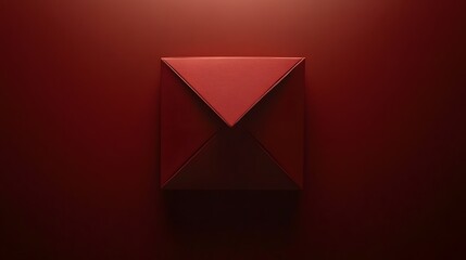 Abstract Red Geometric Box Minimalist Design Background