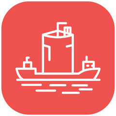 Harbor Fuel Tank Vector Icon