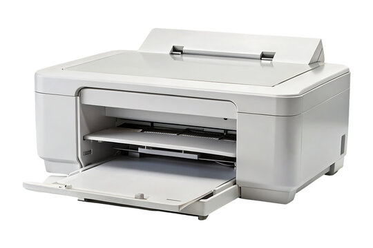 black laser printer isolated on transparent background