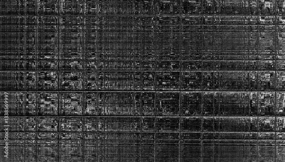 Poster Abstract creative glitch overlay texture. Geometric pixel pattern of a digital glitch on transparent background, digital pattern