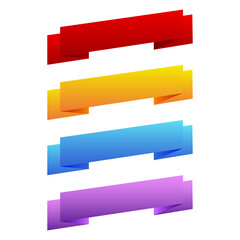 Set of banner, flag shapes.design elements. Vector illustration