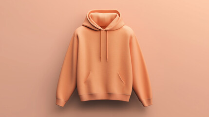 mockup display orange hoodie plain