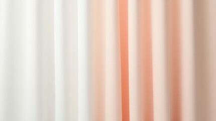 Obraz premium Close-up of fabric swatches in pastel hues from white to peach, linen texture, soft diffused light, creating a modern tranquil aesthetic