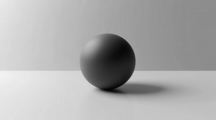 Dark Sphere with White Background.
