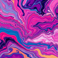 Colorful Abstract Fluid Art with Swirling Patterns
