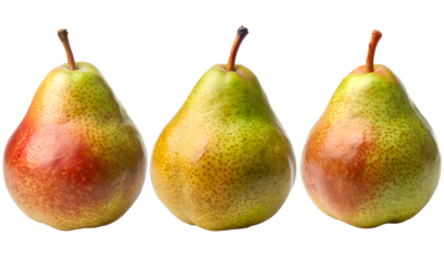 Pear fruits set, Fresh pears collection isolated