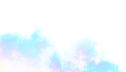 Pastel rainbow colorful soft cloud isolated on transparent background. Heaven unicorn abstract cloudy background