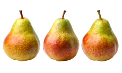 Pear fruits set, Fresh pears collection isolated