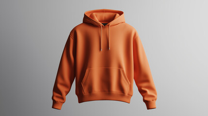 mockup display orange hoodie plain