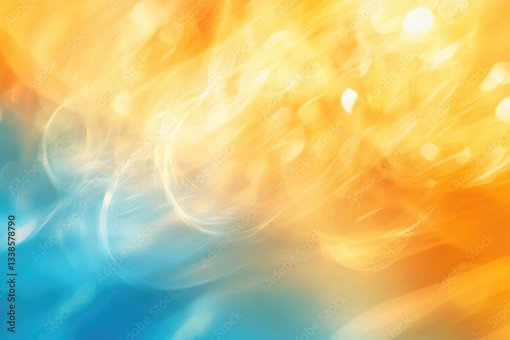 Poster a blurred image of a yellow and blue background with minimal details